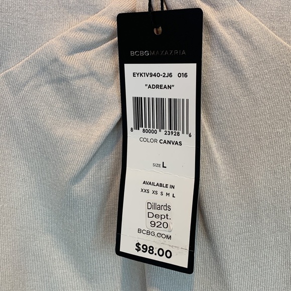 BCBGMAXAZRIA Adrean Twist Front Long Sleeve Top Women’s Size Large New w/ tags! - Picture 7 of 12